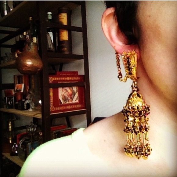 Vintage Jewelry - Vintage Indian earrings